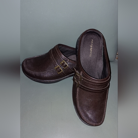 Easy Spirit Brown Slip On mule Loafers Size 8 - Picture 7 of 10